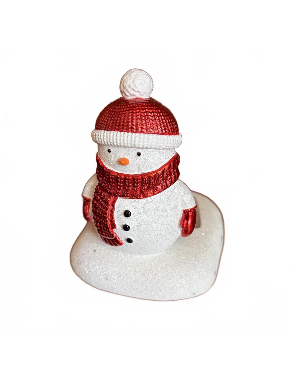Bath & Body Works Snowman Ceramic Foaming Soap Holder Glitter Christmas